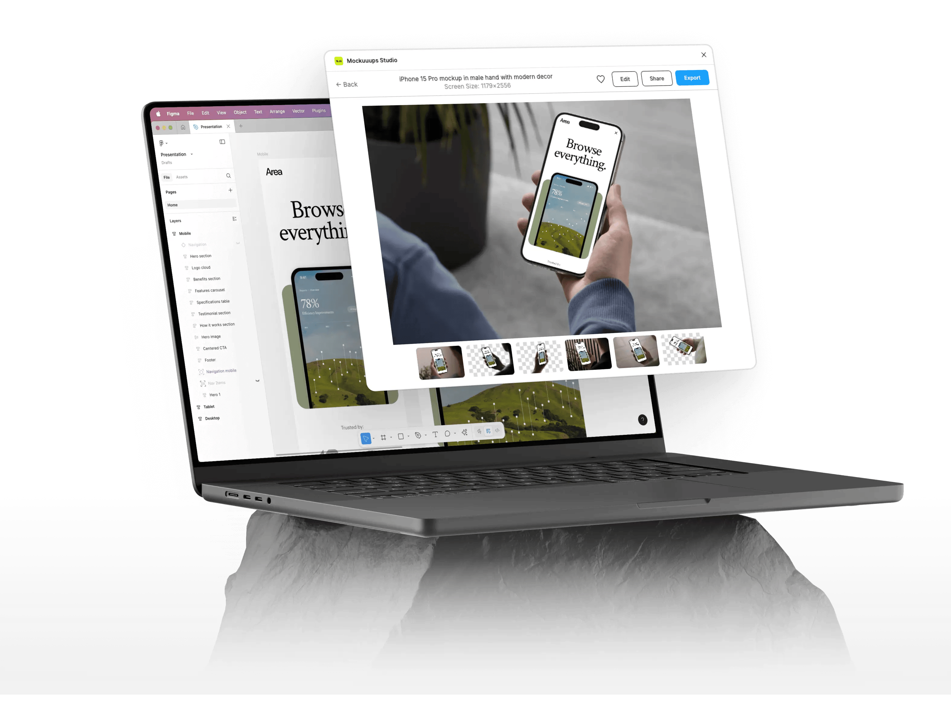 Aperçu du plugin Figma Mockup