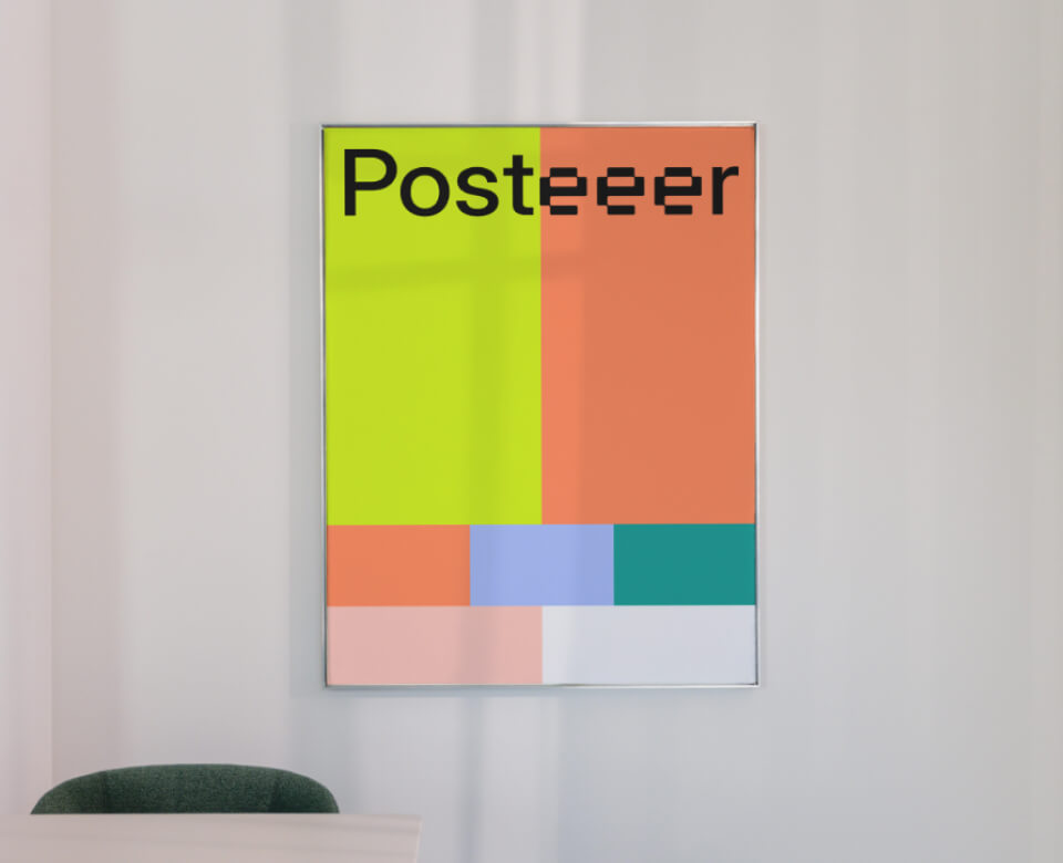 mockup affiche accrochée au mur