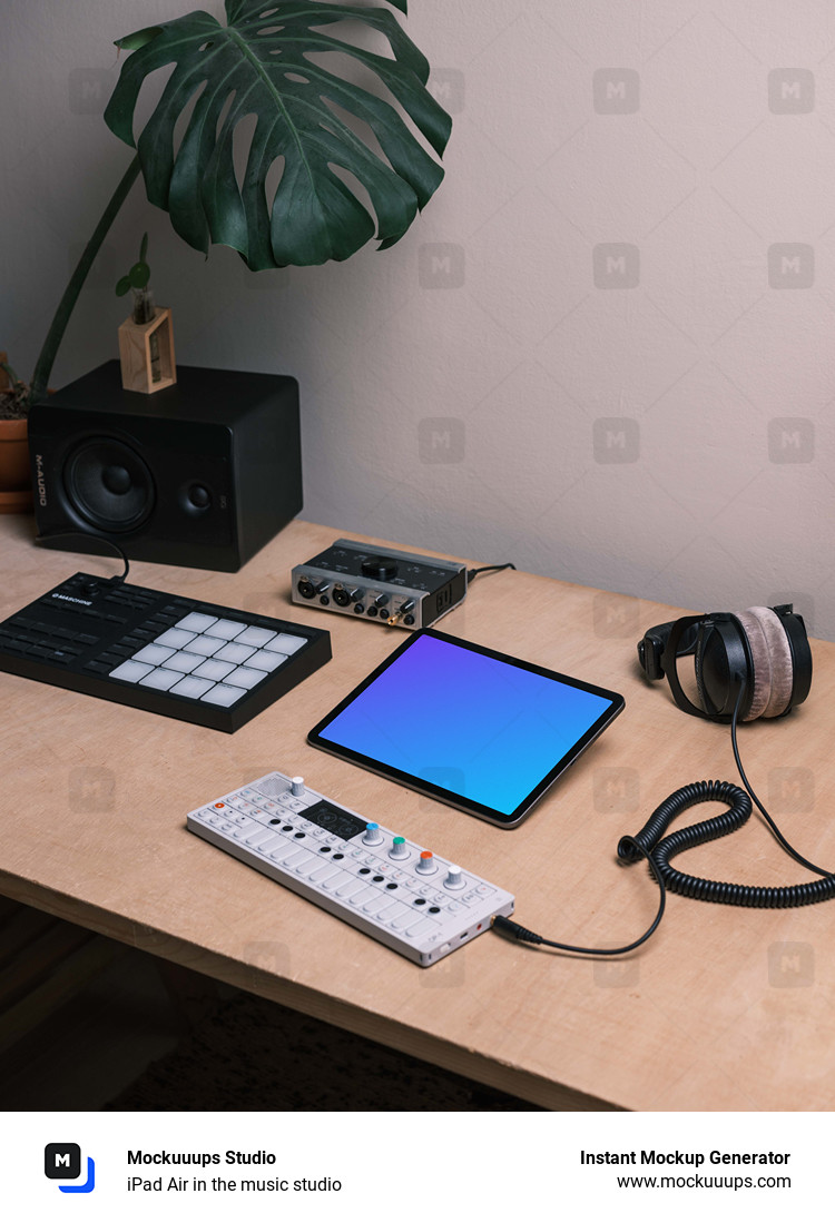 iPad Air in the music studio