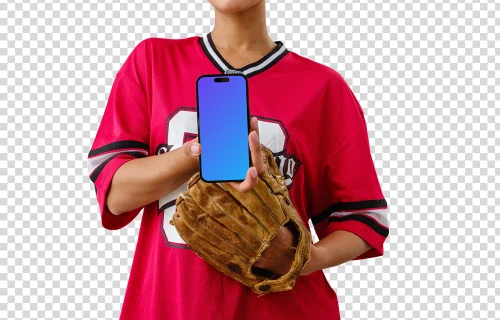 Baseball related iPhone 14 Pro mockup