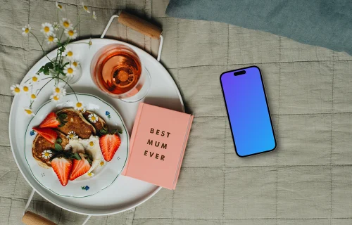 Mother's Day essentials with iPhone mockup