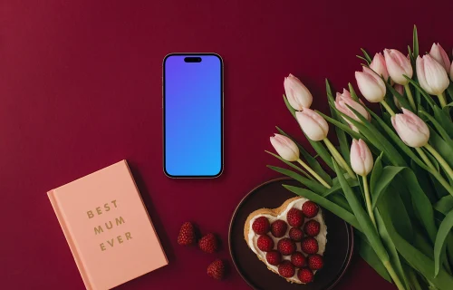 Smartphone mockup in the theme of Mother’s day