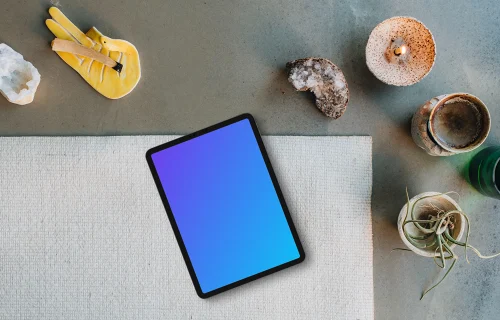 Blissful relaxation moment with an iPad mockup