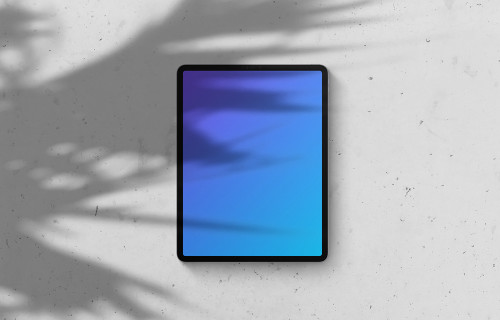 iPad Pro mockup on light background (Portrait - Shadow 2)