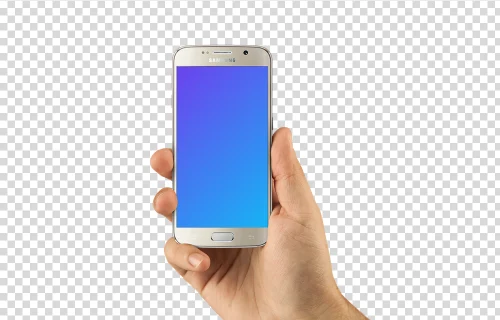 Samsung Galaxy S6 Gold mockup sur fond modifiable