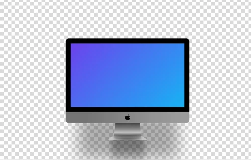 iMac mockup (Floating Shadow)