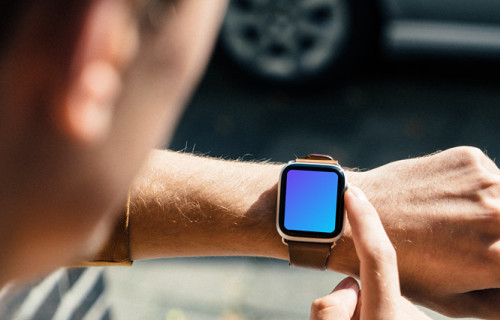 Lire les messages sur l'Apple Watch mockup