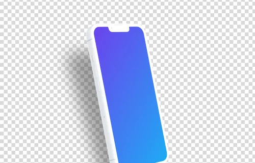 iPhone 13 Pro Clay Mockup (Perspective gauche - ombre flottante)