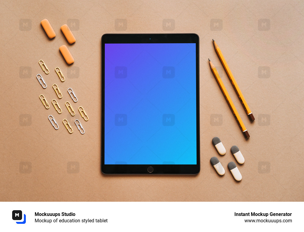Mockup de l'éducation tablette stylisée 