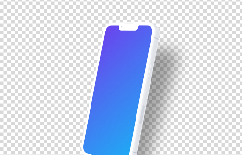 iPhone 13 Pro Clay Mockup (Perspective droite - ombre flottante)